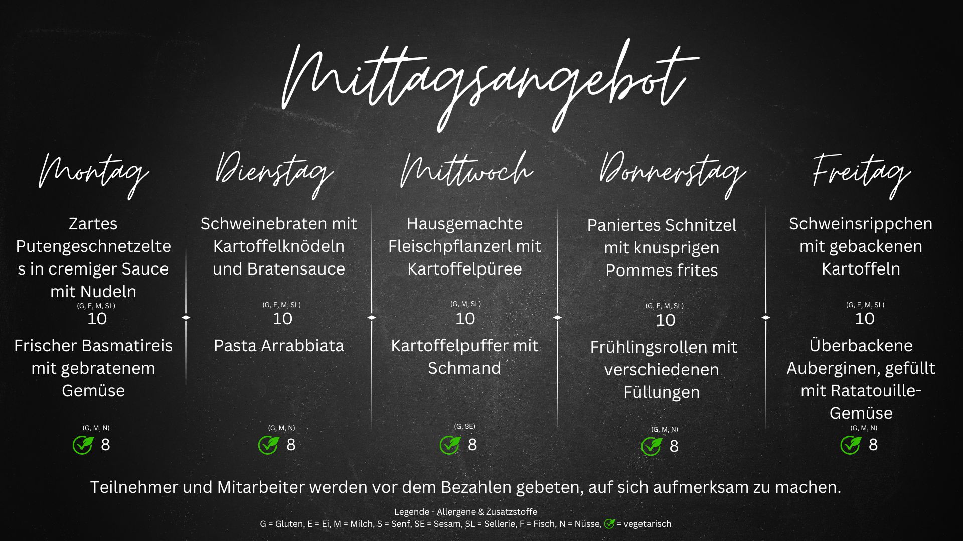 Mittagsmenü KW21